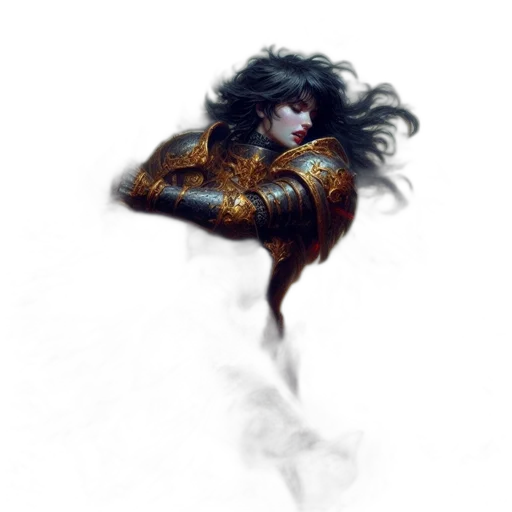 dragon, creature, hair, dress transparent PNG cut-out