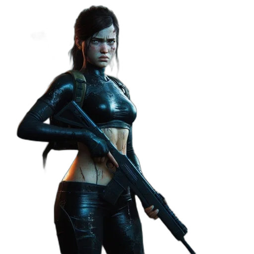 weapon, concept art, cyberpunk, comic book art transparent PNG cut-out