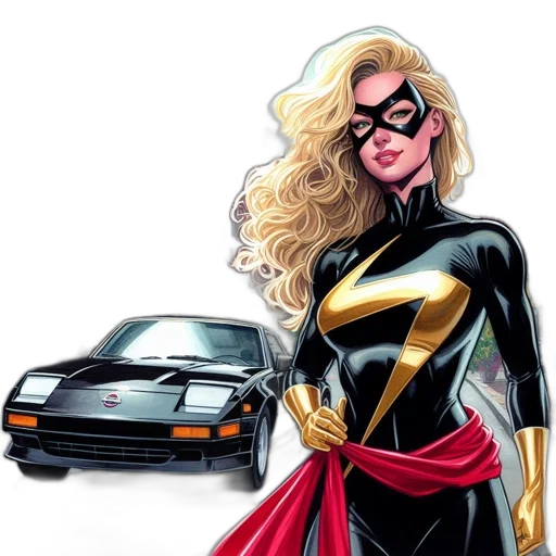 comic book art, concept art, cartoon, female transparent PNG cut-out