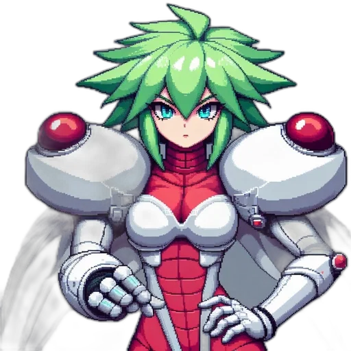 robot, weapon, pixel art, concept art transparent PNG cut-out