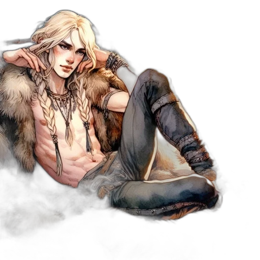 jacket, dragon, fantasy art, watercolor transparent PNG cut-out