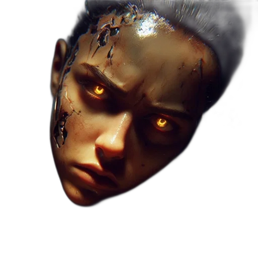 face, mask, creature, staff transparent PNG cut-out
