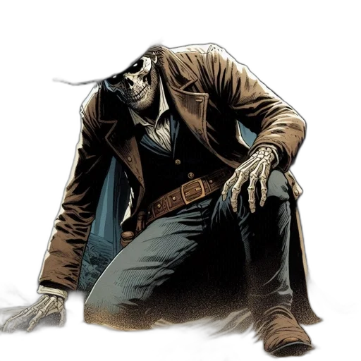 mask, jacket, comic book art, concept art transparent PNG cut-out