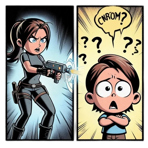 weapon, robot, sword, comic book art transparent PNG cut-out