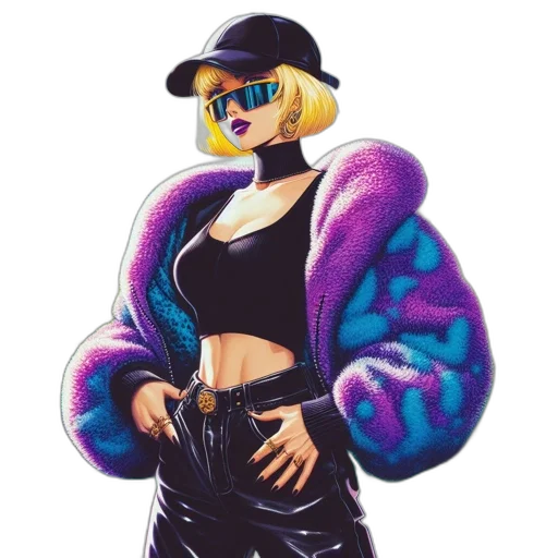 jacket, hat, dress, concept art transparent PNG cut-out