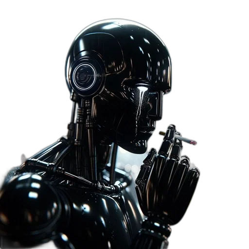 robot, cyberpunk, 3d render, concept art transparent PNG cut-out