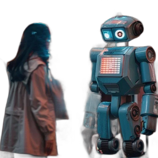 robot, jacket, concept art, 3d render transparent PNG cut-out