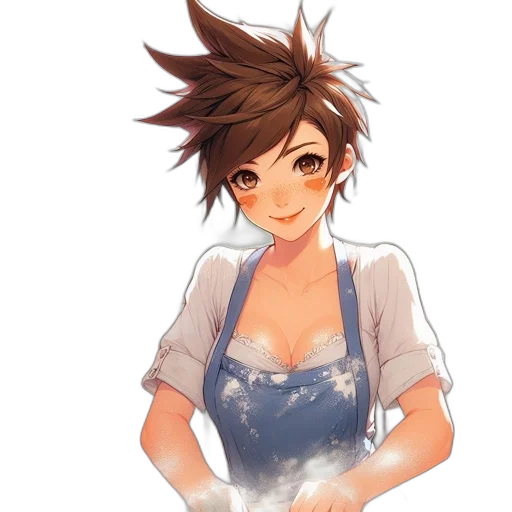 staff, dress, face, anime transparent PNG cut-out