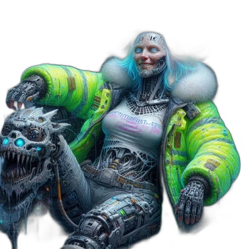creature, jacket, robot, concept art transparent PNG cut-out