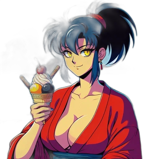 staff, vaporwave, anime, cyberpunk transparent PNG cut-out