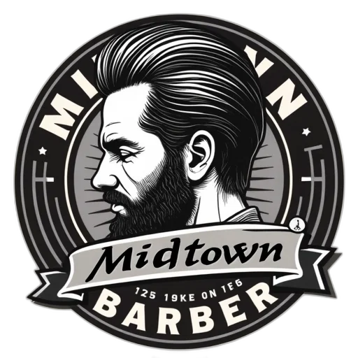hair, midtown, barbers, logo transparent PNG cut-out