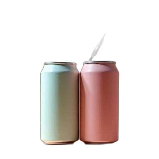 bottle, food, 3d render, vaporwave transparent PNG cut-out