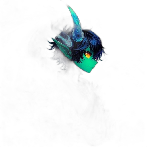 dragon, mask, creature, staff transparent PNG cut-out