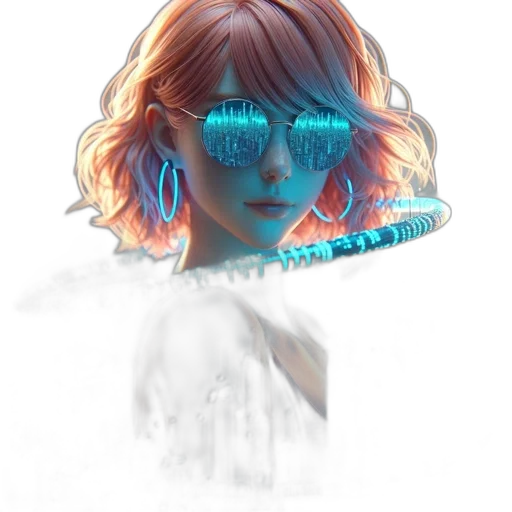 mask, face, robot, hair transparent PNG cut-out