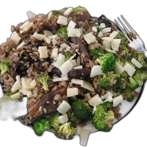 food, plate, stir-fried, broccoli transparent PNG cut-out