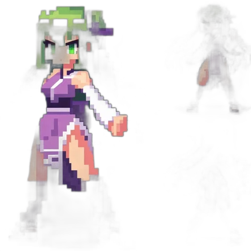 dress, pixel art, 3d render, concept art transparent PNG cut-out