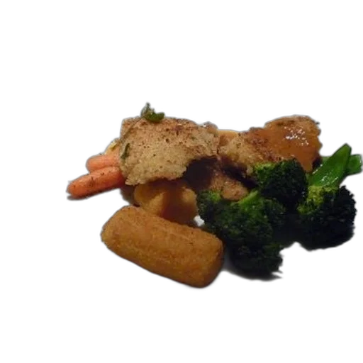 food, crown, 3d render, photorealistic transparent PNG cut-out