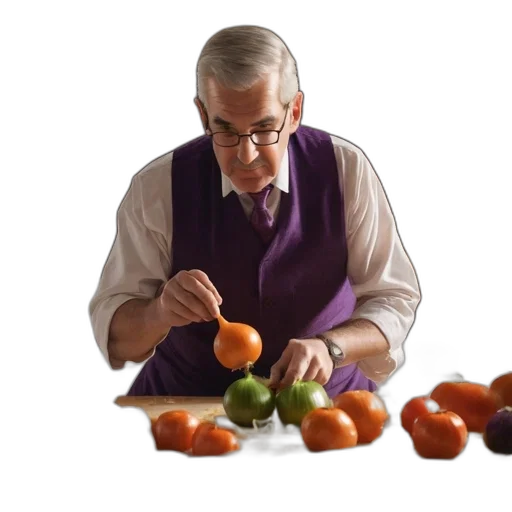 food, elderly, man, room transparent PNG cut-out