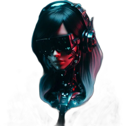 mask, face, robot, cyberpunk transparent PNG cut-out
