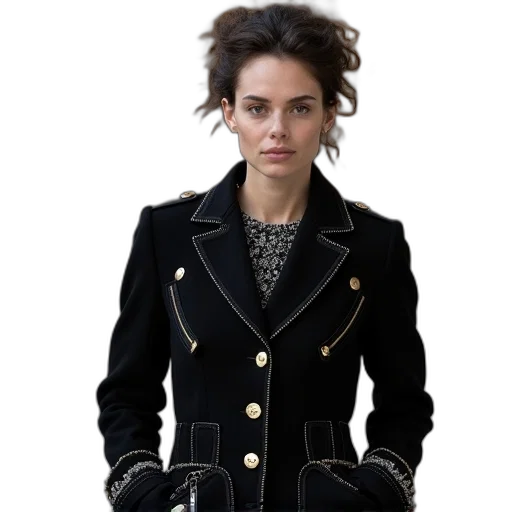 jacket, jewelry, dress, staff transparent PNG cut-out