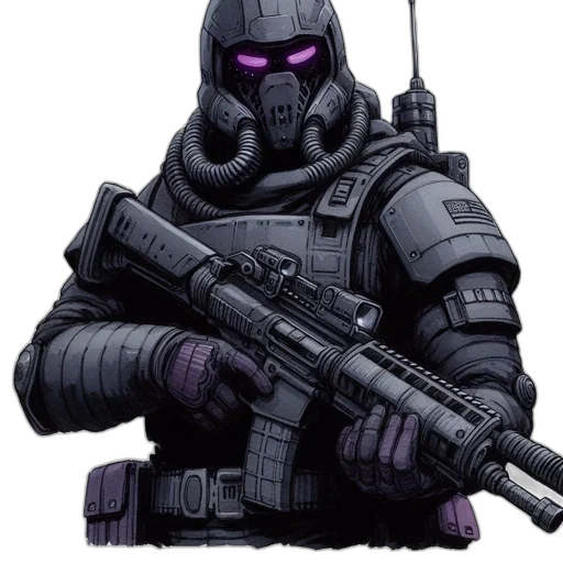 weapon, robot, concept art, comic book art transparent PNG cut-out