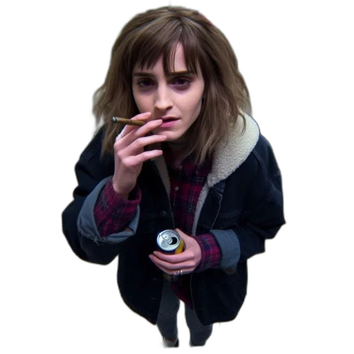 jacket, face, umbrella, staff transparent PNG cut-out