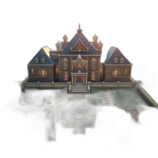 building, crown, concept art, 3d render transparent PNG cut-out
