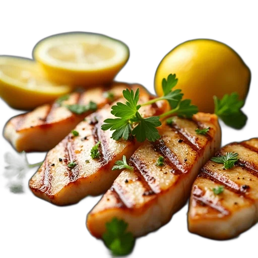 food, photorealistic, 3d render, grilled transparent PNG cut-out