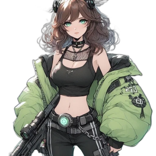 weapon, jacket, staff, animal transparent PNG cut-out