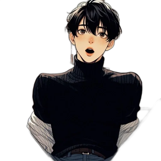 creature, jacket, staff, pixel art transparent PNG cut-out