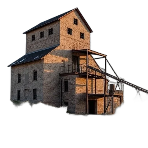 building, furniture, weapon, 3d render transparent PNG cut-out