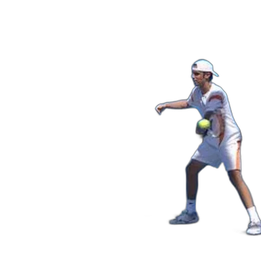 3d render, photorealistic, pixel art, tennis transparent PNG cut-out