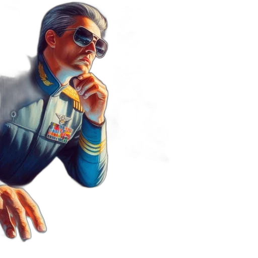 jacket, comic book art, concept art, 3d render transparent PNG cut-out