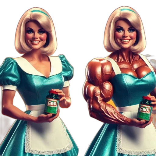 bottle, dress, 3d render, comic book art transparent PNG cut-out