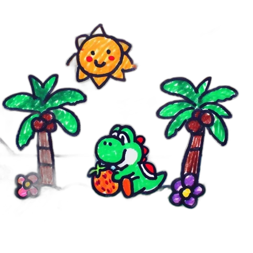 creature, pixel art, concept art, vaporwave transparent PNG cut-out