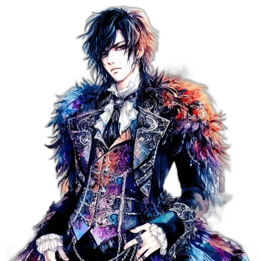 jacket, fantasy art, concept art, watercolor transparent PNG cut-out