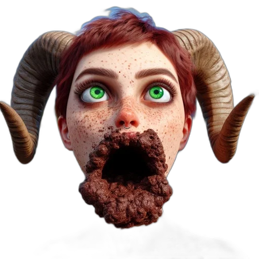 creature, face, mask, staff transparent PNG cut-out