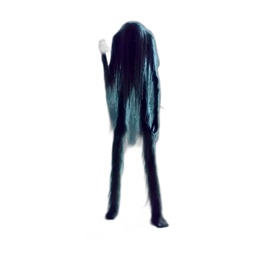 hair, creature, dress, mask transparent PNG cut-out