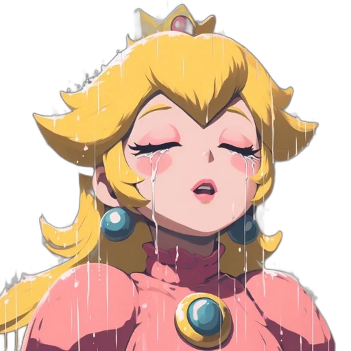 crown, face, pixel art, anime transparent PNG cut-out