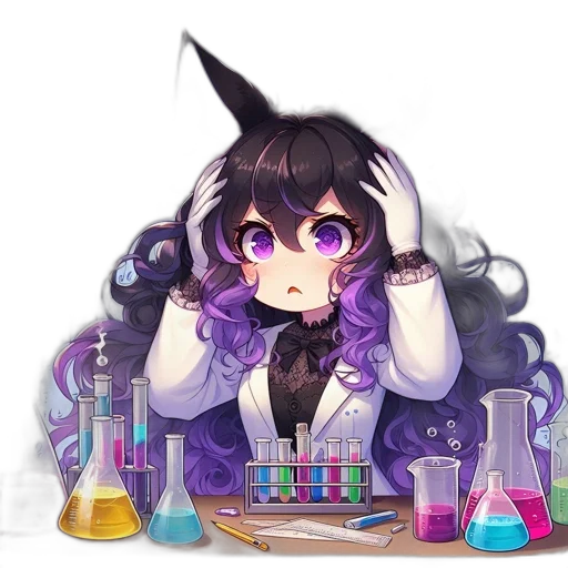 hair, staff, jewelry, creature transparent PNG cut-out