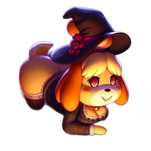 hat, staff, creature, animal transparent PNG cut-out