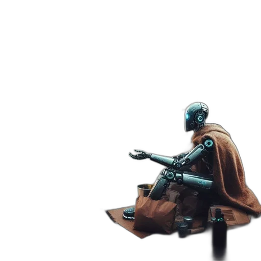 sword, robot, weapon, jacket transparent PNG cut-out