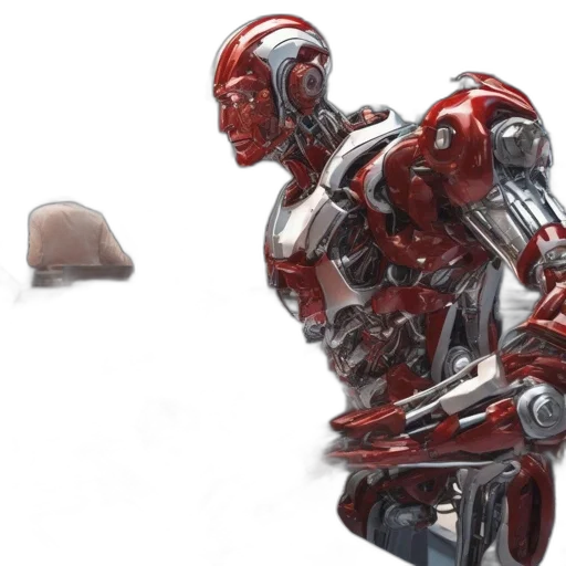 robot, weapon, concept art, 3d render transparent PNG cut-out
