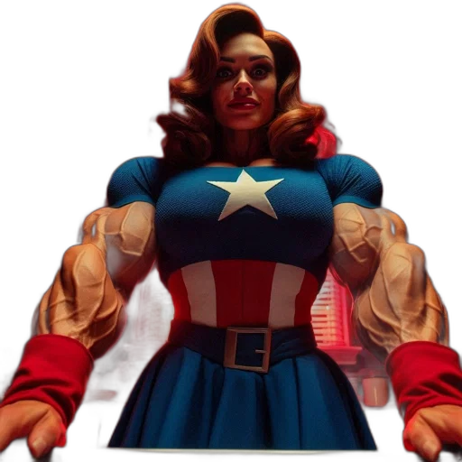 comic book art, concept art, 3d render, woman transparent PNG cut-out