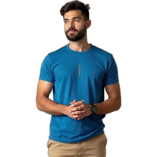 staff, jacket, 3d render, blue transparent PNG cut-out