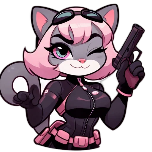 weapon, staff, cyberpunk, cartoon transparent PNG cut-out