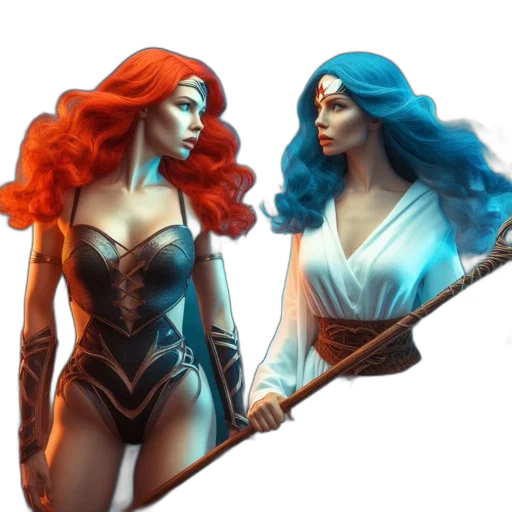 comic book art, fantasy art, concept art, 3d render transparent PNG cut-out