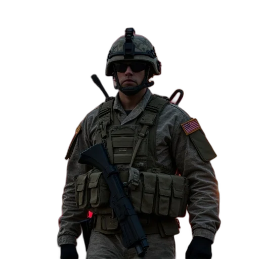 staff, jacket, weapon, face transparent PNG cut-out