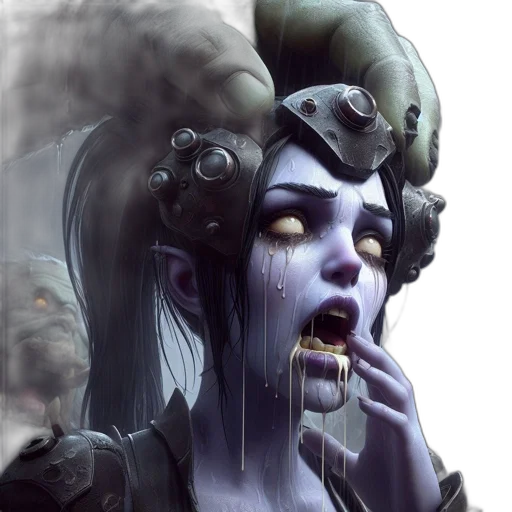 face, concept art, fantasy art, photorealistic transparent PNG cut-out