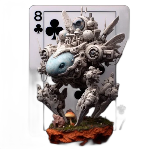 robot, crown, dragon, weapon transparent PNG cut-out